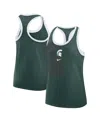 Nike Women'sâ Green Michigan State Spartans Primetime Racerback Tri-blend Tank Top In Green