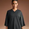 Nike Women'sskims Airy Oversized V-neck T-shirt In Black