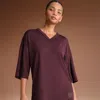Nike Women'sskims Airy Oversized V-neck T-shirt In Brown