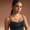 Nike Women'sskims Matte Cami Longline Bra In Black