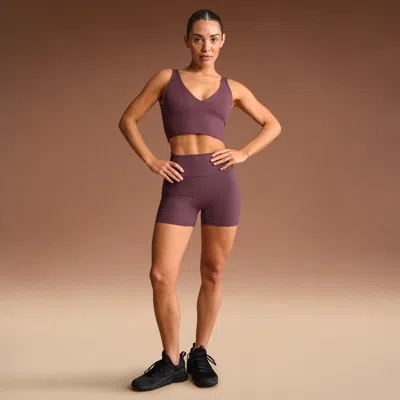 Nike Women'sskims Matte High-waisted 3" Boyshorts In Purple