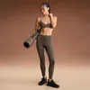 Nike Women'sskims Matte High-waisted V-line 26" Leggings In Brown