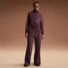 Nike Women'sskims Matte Tricot Side-snap Pants In Burgundy