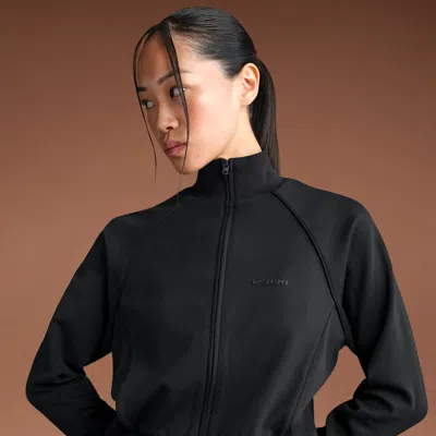 Nike Women'sskims Matte Tricot Track Jacket In Black