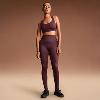 Nike Women'sskims Shine High-waisted Bonded 26" Leggings In Red