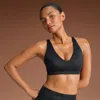 Nike Women'sskims Shine V-neck Bra In Black