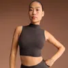 Nike Women'sskims Vintage Seamless Mock-neck Long-line Bra In Black