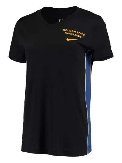 Nike Wonba Golden State Warriors V-neck T-shirt In Black