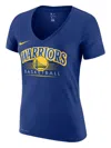 Nike Wonba Golden State Warriors V-neck T-shirt In Blue