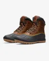 NIKE WOODSIDE II 525393-770 MEN'S DARK GOLD ANTHRACITE LEATHER ANKLE BOOTS WOO14