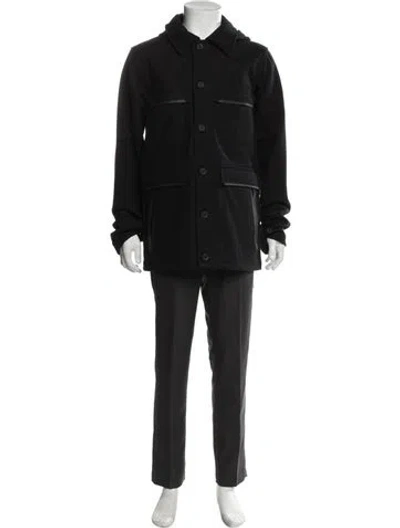 Pre-owned Nike Wool Parka In Black