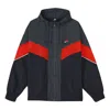 Nike Woven Contrasting Colors Athleisure Casual Sports Hooded Jacket Gray In Black