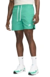 Nike Woven Lined Flow Shorts In Clear Jade/white