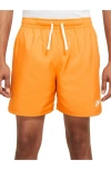 Nike Woven Lined Flow Shorts In Kumquat/white