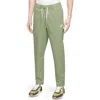 Nike Men's Club Woven Tapered Leg Pants In Oil Green/ White