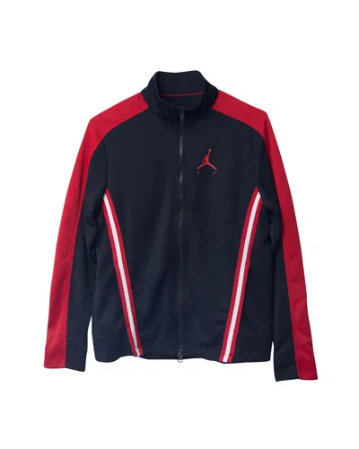 Nike X Air Jordan Jumpman Track Jacket In Red And Black Polyester In Multi