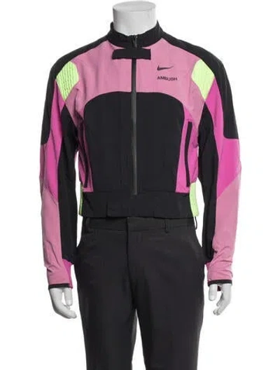 Pre-owned Nike X Ambush Colorblock Pattern Jacket In Black/pink