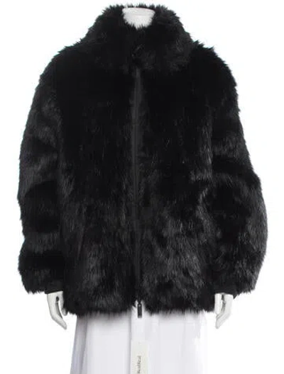 Pre-owned Nike X Ambush Faux Fur Faux Fur Coat In Black
