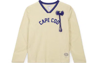 Pre-owned Nike X Bode Mesh Jersey (asia Sizing) Cream/blue - Fj8795-120 In Ivory