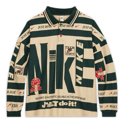 Nike X Cactus Plant Flea Market Longsleeve Polo Shirt 'cream White Green'