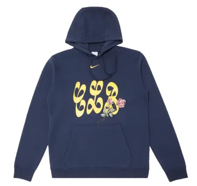 Pre-owned Nike X Drake Certified Lover Boy Hoodie Navy Size Xl Cotton Clb Swoosh In Blue