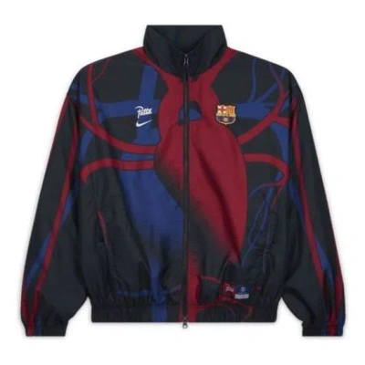 Nike X Fc Barcelona X Patta Jacket 'black Red Blue'