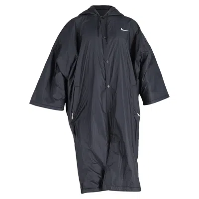 Pre-owned Nike X Fear Of God Parka Coat In Black Nylon