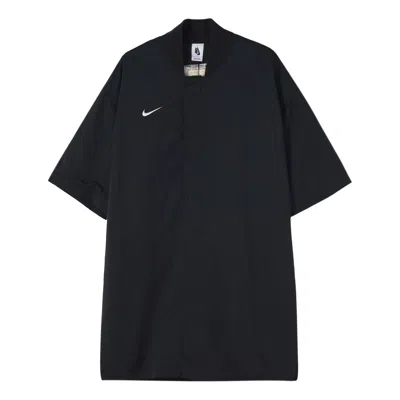Nike X Fear Of God X Nba Crossover Solid Color Loose Short Sleeve Shirt Black