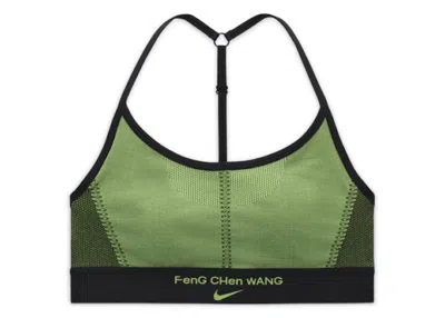 Pre-owned Nike X Feng Chen Wang Women's Pro Bra In Green/black