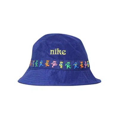 Pre-owned Nike X Grateful Dead Bucket Hat 'deep Royal Blue'