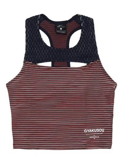 Nike X Gyakusou Striped Panelled Tank Top In Red