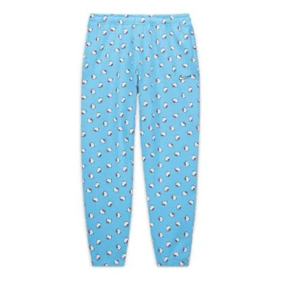 Nike X Hello Kitty Crossover Cat Full Print Casual Sports Long Pants Us Edition Unisex Blue