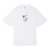 Nike X Hello Kitty Crossover Funny Cartoon Alphabet Pattern Printing Short Sleeve Asia Edition Unise In White