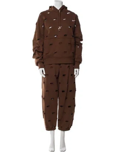 Pre-owned Nike X Jacquemus 2024 Cutout Accent Lounge Set In Brown
