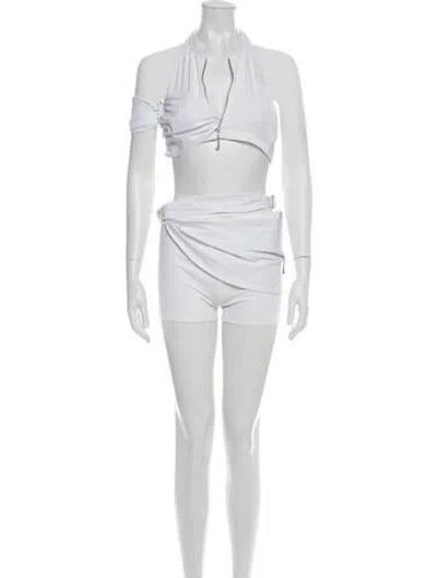 Pre-owned Nike X Jacquemus Athletic Halter & Short Nylon Short Set In Gray