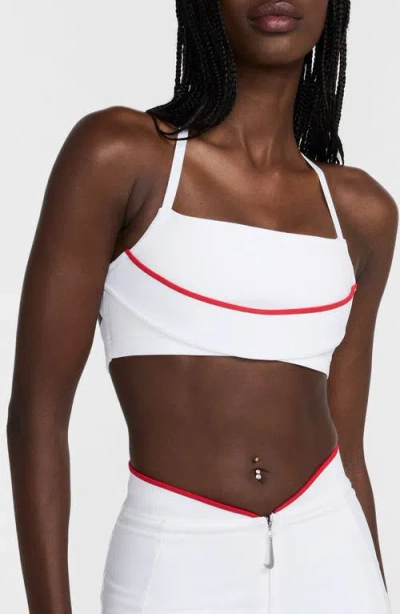 Nike X Jacquemus Bra In White & University Red