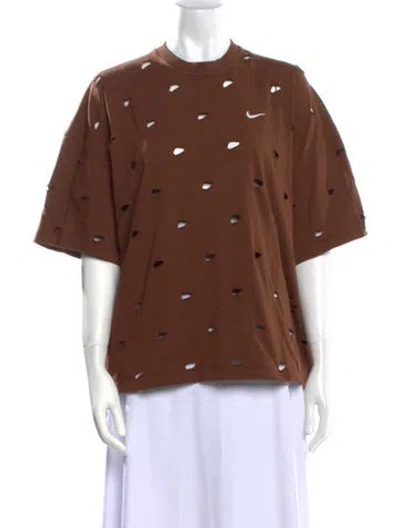 Pre-owned Nike X Jacquemus Crew Neck Short Sleeve Top In Brown