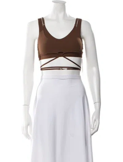 Pre-owned Nike X Jacquemus La Brassiere Nylon Sports Bra In Brown