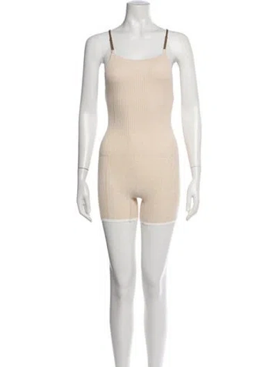 Pre-owned Nike X Jacquemus 'le Body' Scoop Neck Romper W/ Tags In Neutrals