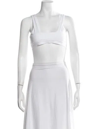Pre-owned Nike X Jacquemus Nylon Scoop Neck Sports Bra W/ Tags In White
