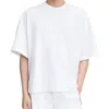 Nike Men's Solo Swoosh Short-sleeve Heavyweight Top In White