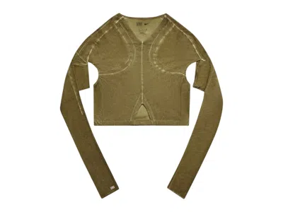 Pre-owned Nike X Knwls Women's Ghost Top In Olive Flak