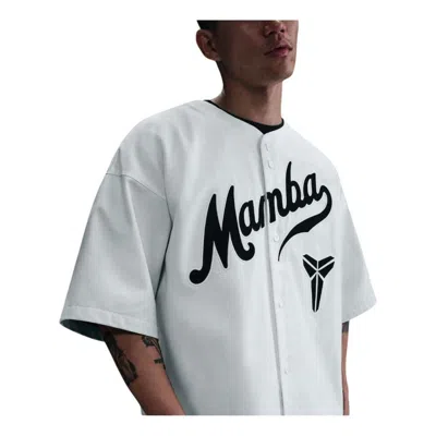 Nike X Kobe Bryant Baseball Jersey Asia Sizing 'white Black' In Gray