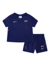 Nike X Kyllian Mbappé Flame-logo Shorts-set In Blue