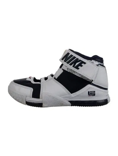 Pre-owned Nike X Lebron Leather Colorblock Pattern Sneakers In White