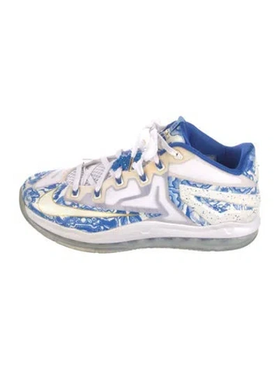 Pre-owned Nike X Lebron Leather Printed Sneakers In Multi