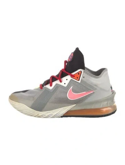 Pre-owned Nike X Lebron Mesh Patterned Athletic Sneakers In Silver