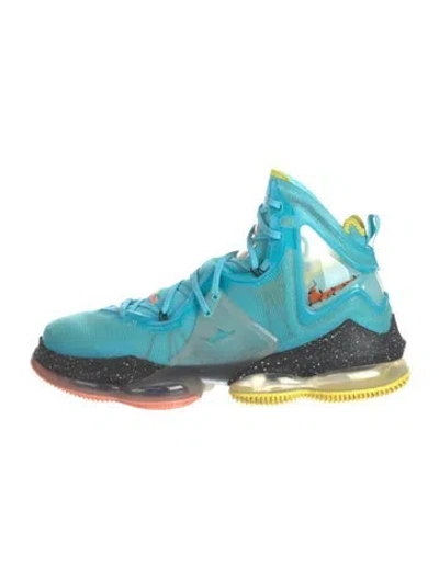 Pre-owned Nike X Lebron Printed Sneakers In Blue
