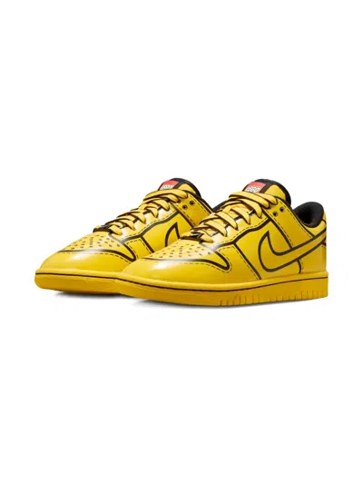 Nike Kids' X Lego® Dunk Low Lace-up Fastening Sneakers In Yellow