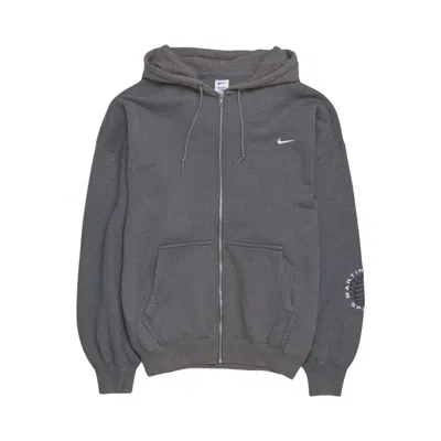 Pre-owned Nike X Martine Rose Full-zip Hoodie 'charcoal Grey/white' | Men's Size M In Gray